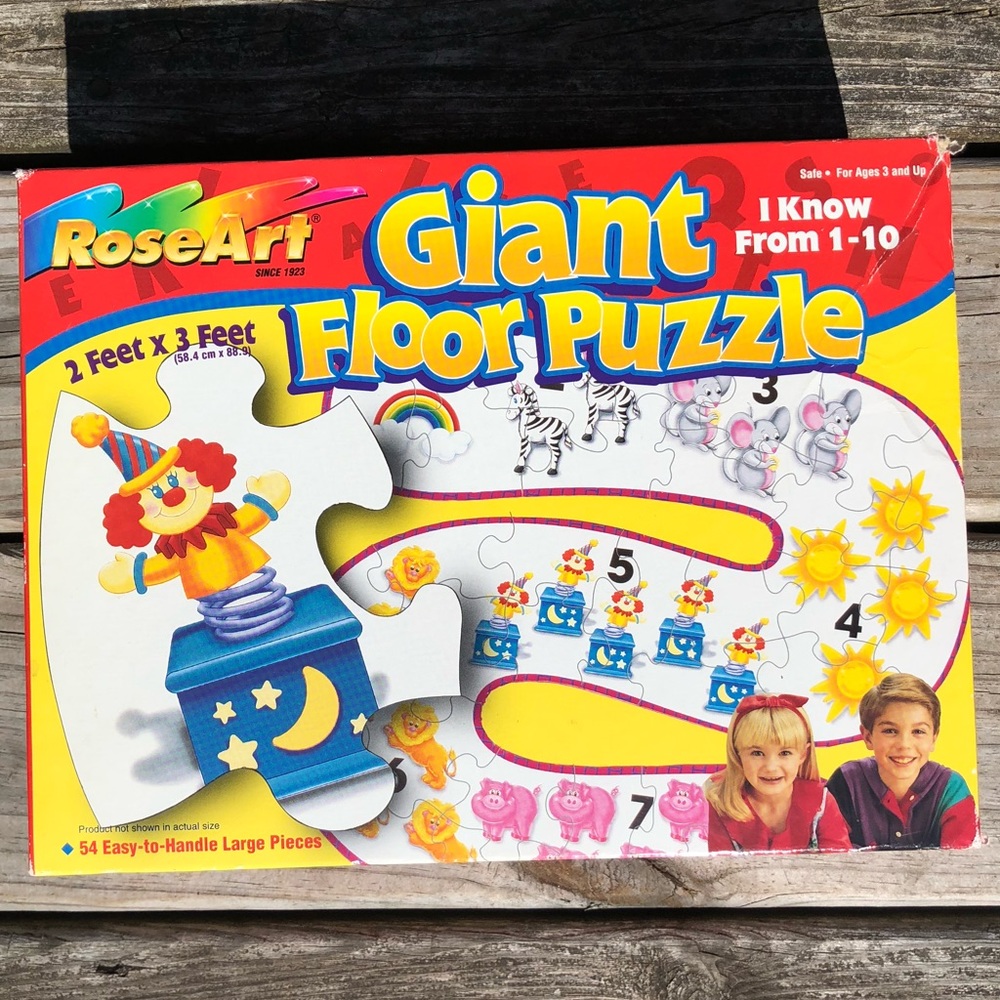- RARE! Kids 1-10 Giant Floor Puzzle! VGUC!